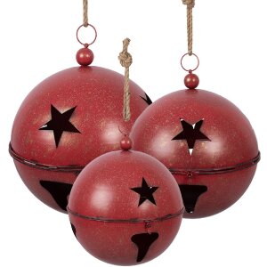 Clayre & Eef Dekoratieve Klingel Rood Ø 60 50...