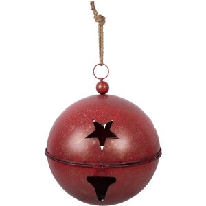 Clayre & Eef Dekoratieve Klingel Rood Ø 60 50 40 cm