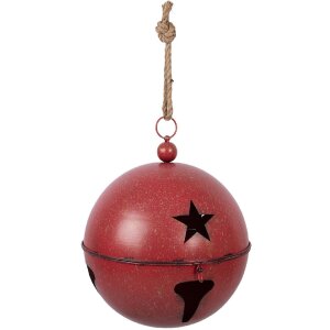 Clayre & Eef Dekoratieve Klingel Rood Ø 60 50 40 cm