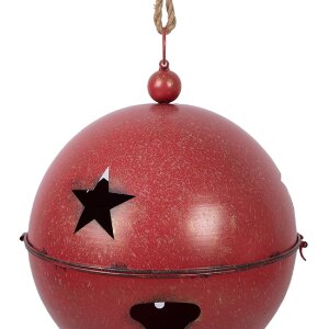 Clayre & Eef Dekoratieve Klingel Rood Ø 60 50 40 cm