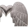 Clayre & Eef wanddecoratie engelsvleugels met hart zilver 38x3x46 cm