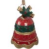Clayre & Eef Kerstdecoratie Klingel Rood-Groen Ø 24x31 cm