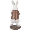 Clayre & Eef decoratief kanijn wit-bruin 7x7x16 cm