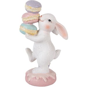 Clayre & Eef decoratief konijntje wit/rosé...