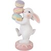 Clayre & Eef decoratief konijntje wit/rosé 8x6x14 cm