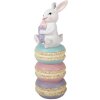 Clayre & Eef Decoratief Kaninje Wit Roze 7x7x20 cm
