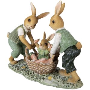 Clayre & Eef Decoratief Kanijn Bruin-Groen 17x7x14 cm