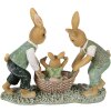 Clayre & Eef Decoratief Kanijn Bruin-Groen 17x7x14 cm