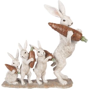Clayre & Eef Kerstdecoratie Konijn beige-bruin...