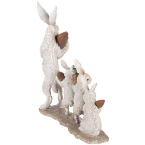 Clayre & Eef Kerstdecoratie Konijn beige-bruin 34x13x33 cm