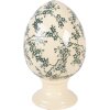 Clayre & Eef Pasen-Decoratie Ei op voet Geel-Groen Ø15x24 cm