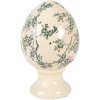 Clayre & Eef Keramiek-Ei op voet geel-groen Ø 12x19 cm