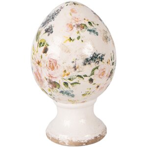 Clayre & Eef Decoratief Ei op Voet Beige en Roze...
