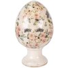 Clayre & Eef Keramiek Ei op Voet Beige-Roze Ø 17x28 cm