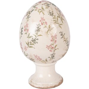Clayre & Eef Kerstdecoratie Ei op Voet Beige Rosa...