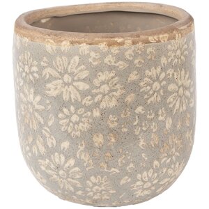 Clayre & Eef plantenpot in grijsgroene kleur Ø...
