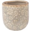 Clayre & Eef plantenpot in grijsgroene kleur Ø 14x13 cm