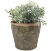 Clayre & Eef decoratieve keramische plantenpot Ø 12x10 cm
