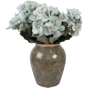 Clayre & Eef keramische vaas groen-bruin...