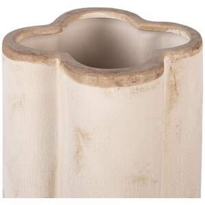 Clayre & Eef vaas Ø 16 cm x H 36 cm beige-groen