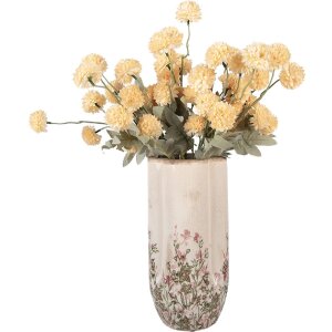 Clayre & Eef keramische vaas beige-groen...