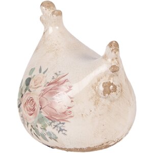 Clayre & Eef Hagedisdecoratie Beige Roze 12x11x13 cm