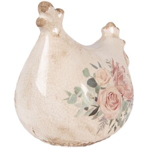 Clayre & Eef Hagedisdecoratie Beige Roze 12x11x13 cm