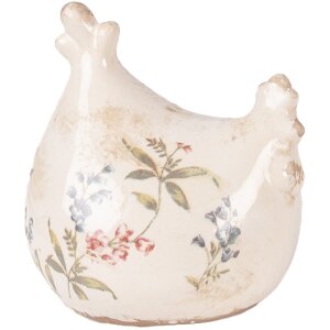 Clayre & Eef Decoratief Beeld Huhn Beige Roze...