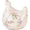 Clayre & Eef Decoratief Beeld Huhn Beige Roze 12x11x13 cm