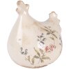 Clayre & Eef Decoratief Beeld Huhn Beige Roze 12x11x13 cm