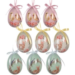 Clayre & Eef Kerstdecoratie Hanger Ei Set van 9...