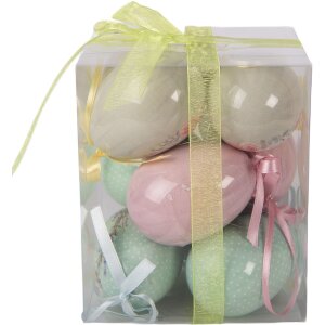 Clayre & Eef Kerstdecoratie Hanger Ei Set van 9...