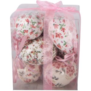 Clayre & Eef kerstdecoratie eihangers set van 9 roze...