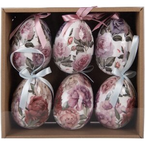 Clayre & Eef Kerstdecoratie Eihangers Set van 6 in...