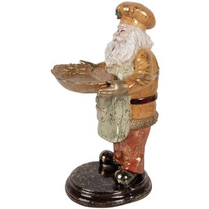 Clayre & Eef kerstman-figuur geel goud 15x18x31 cm