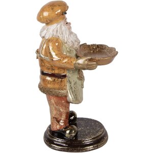Clayre & Eef kerstman-figuur geel goud 15x18x31 cm