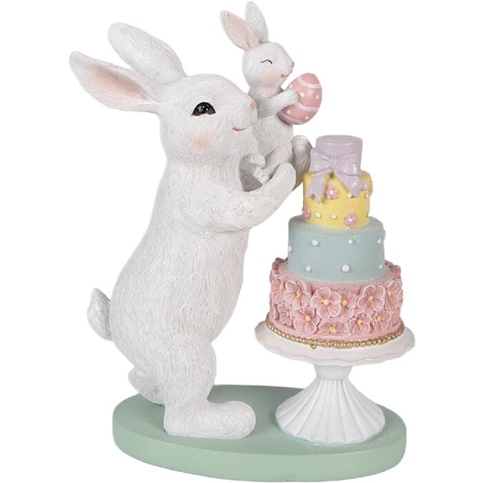 Clayre & Eef decoratief konijn wit 21x10x27 cm