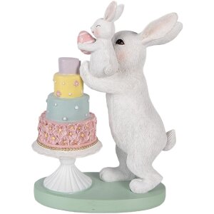 Clayre & Eef decoratief konijn wit 21x10x27 cm