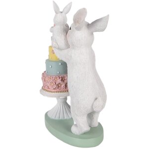 Clayre & Eef decoratief konijn wit 21x10x27 cm