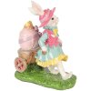 Clayre & Eef decoratieve konijnenfiguur wit-groen 19x11x23 cm