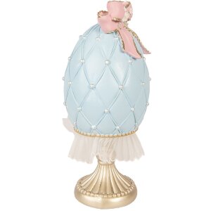 Clayre & Eef decoratief ei blauw-goud Ø 12x28 cm