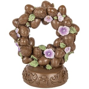 Clayre & Eef Kerstdecoratie Eier Bruin-Groen 17x11x19 cm