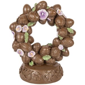 Clayre & Eef Kerstdecoratie Eier Bruin-Groen 17x11x19 cm