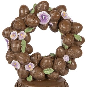 Clayre & Eef Kerstdecoratie Eier Bruin-Groen 17x11x19 cm