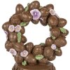 Clayre & Eef Kerstdecoratie Eier Bruin-Groen 17x11x19 cm