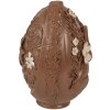 Clayre & Eef kerstdecoratie ei bruin-wit Ø 9x13 cm