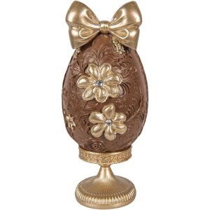 Clayre & Eef Decoratief Ei 10x9x21 cm Bruin-Goud