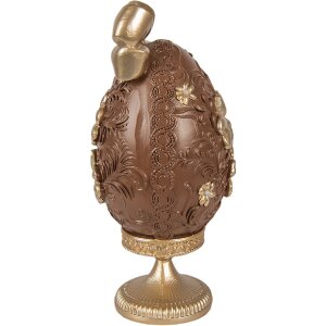 Clayre & Eef Decoratief Ei 10x9x21 cm Bruin-Goud