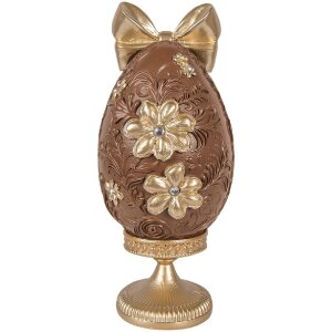 Clayre & Eef Decoratief Ei 10x9x21 cm Bruin-Goud