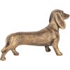 Clayre & Eef decoratief hondbeeld bruin-brons 14x4x8 cm